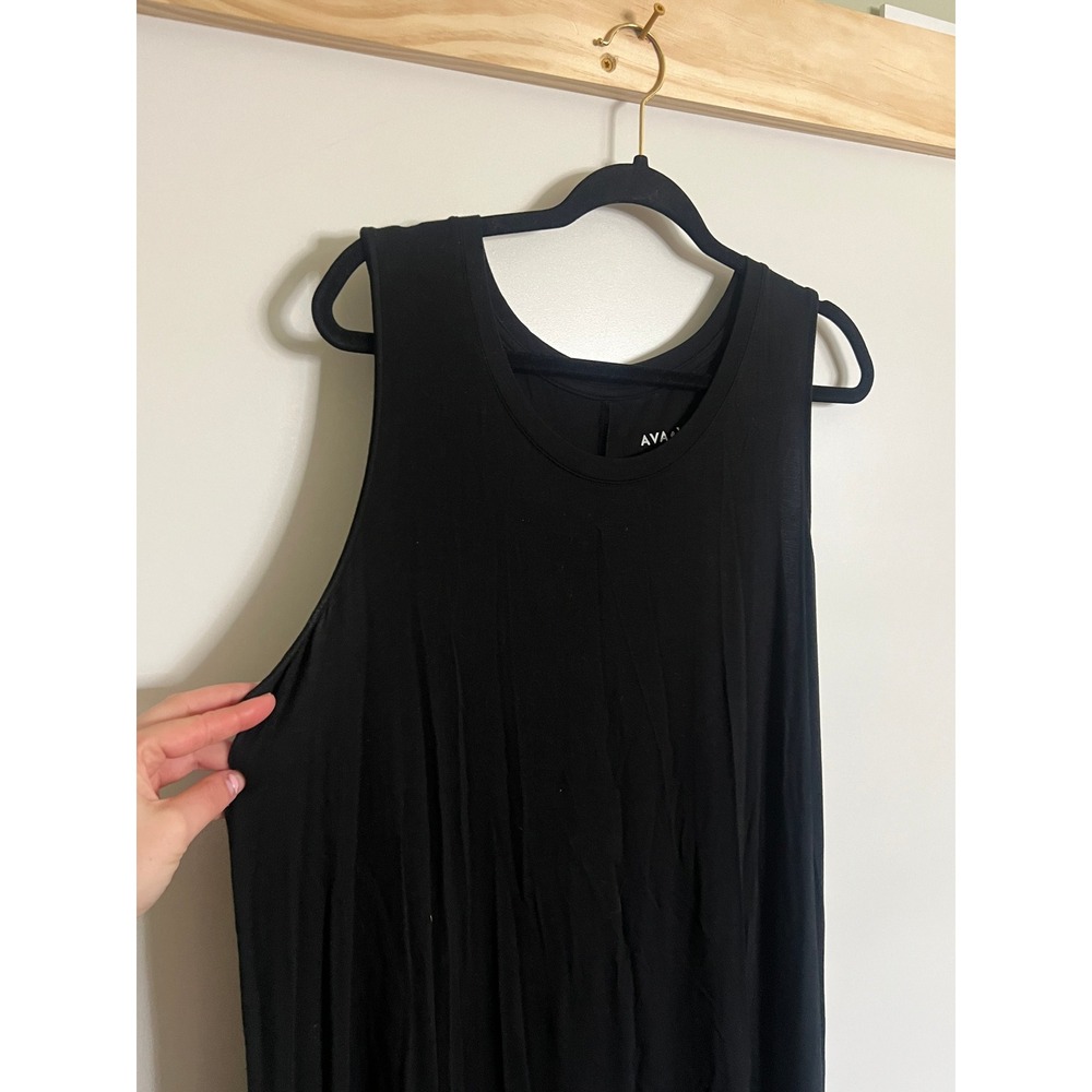 Ava & Viv Shift Dress Sleeveless Lightweight Casual Summer Black Women Size 1X - Picture 3 of 7
